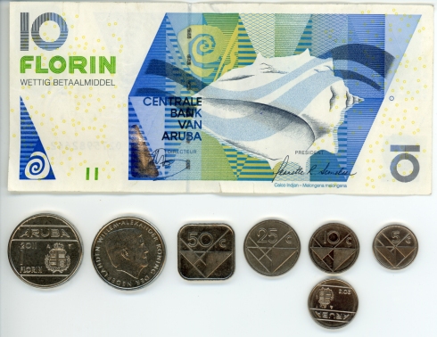 Aruba currency Florin and cents